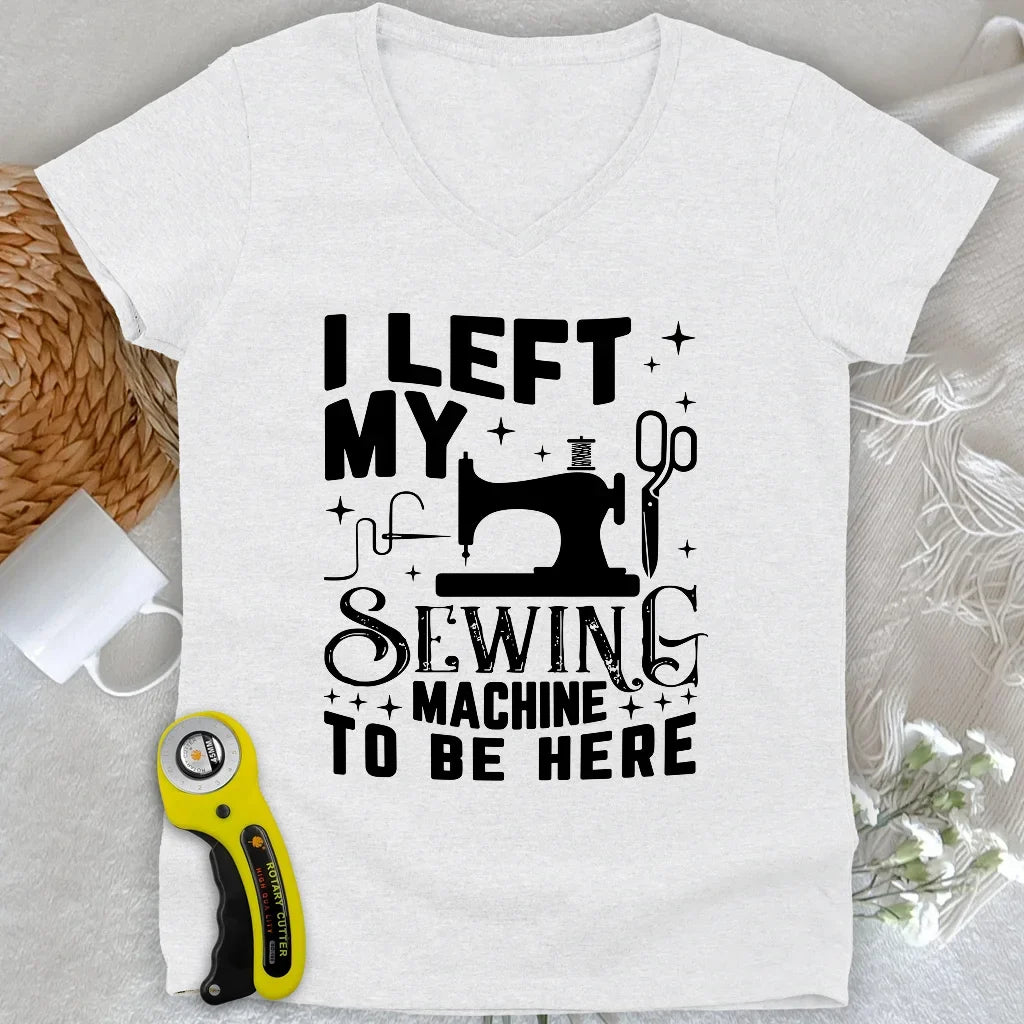 Left Be Here Lady V-neck