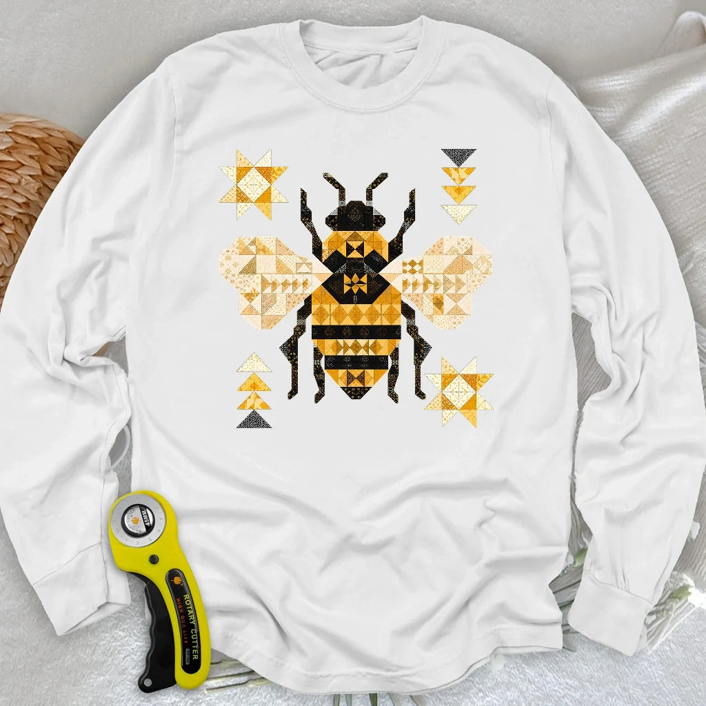 Patchwork Bee Long Sleeve T-shirt