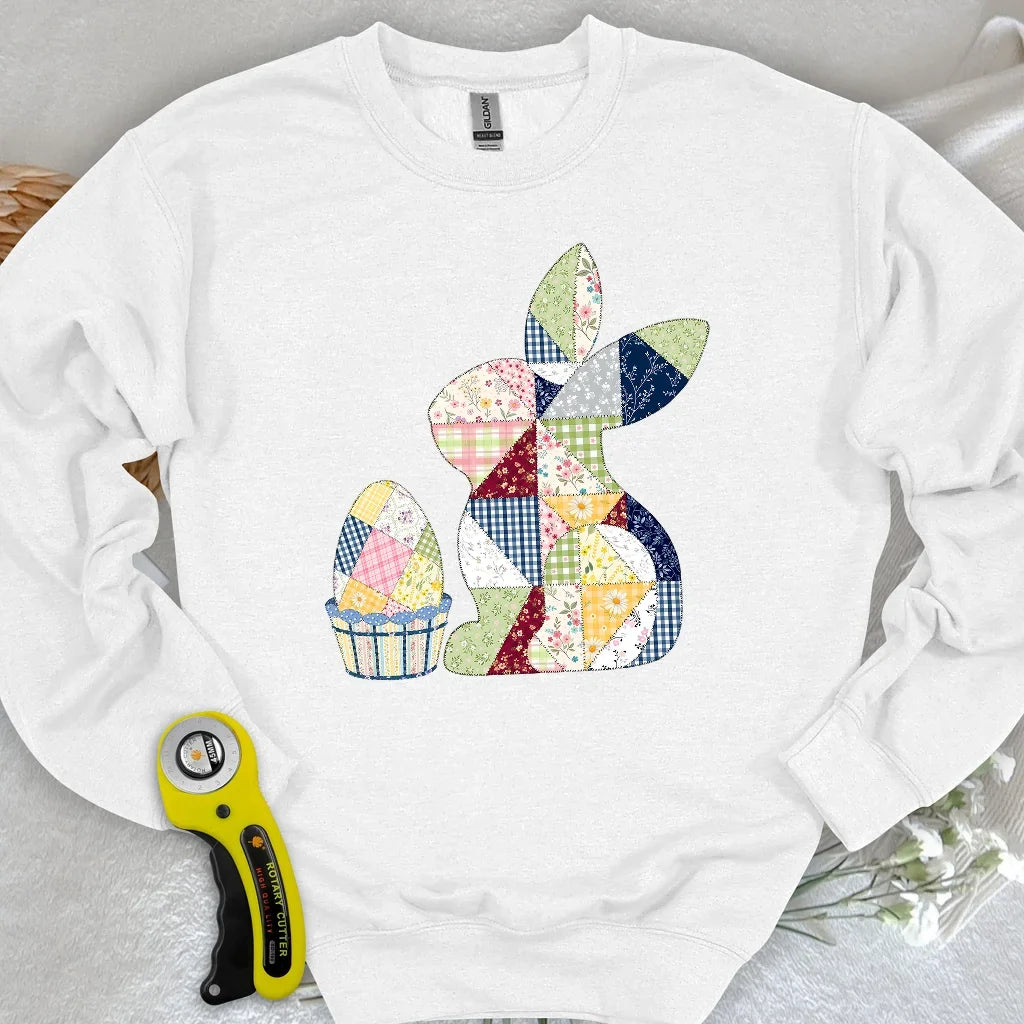 Patchwork Easter Bunny Sweatshirt