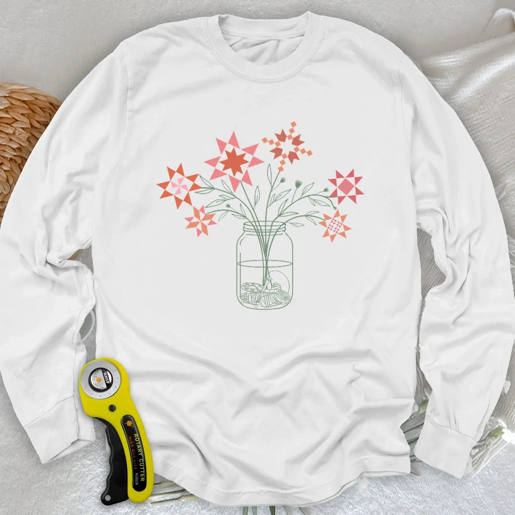 Patchwork Posy Jar Long Sleeve T-shirt