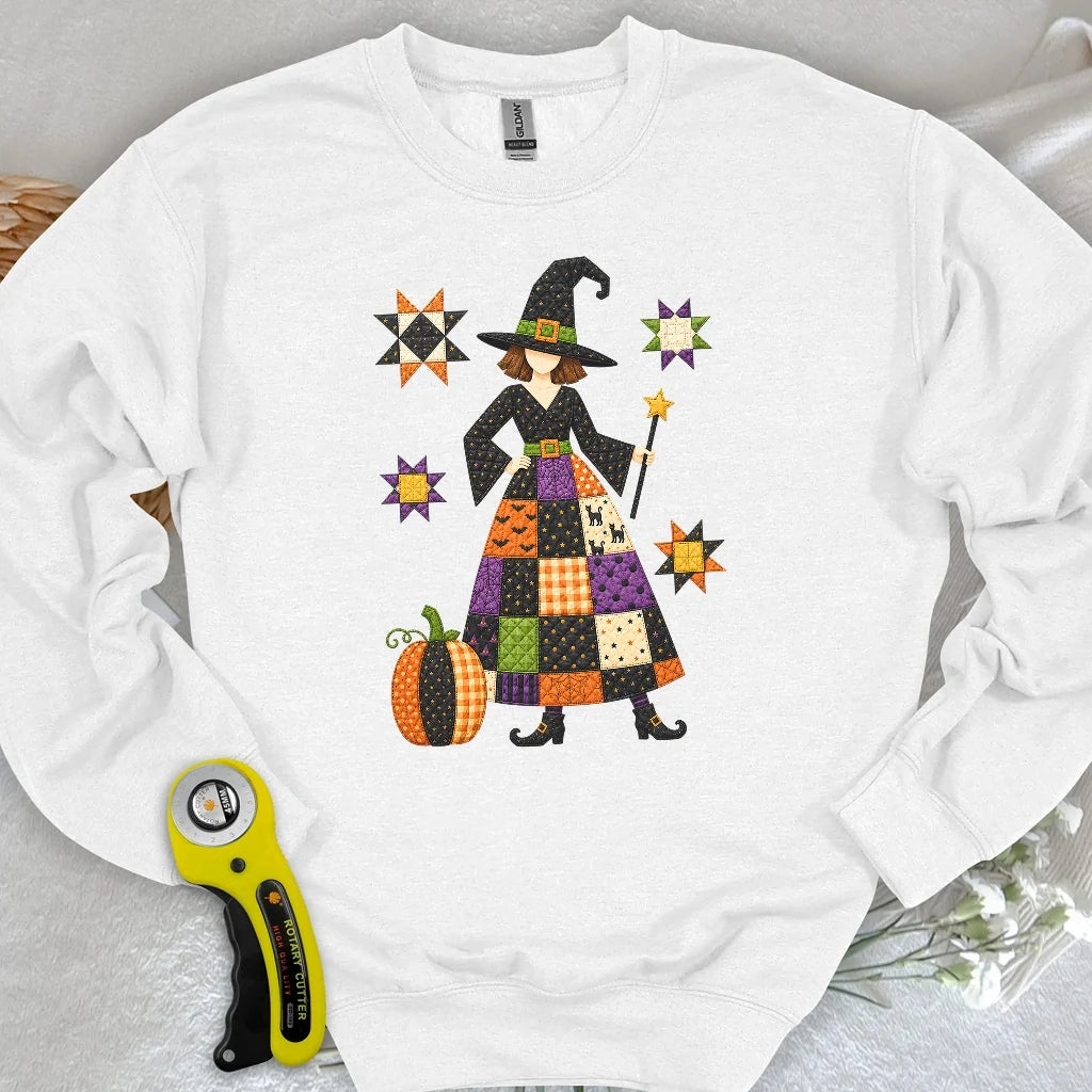 Patchwork Quilt Witch Sweatshirt