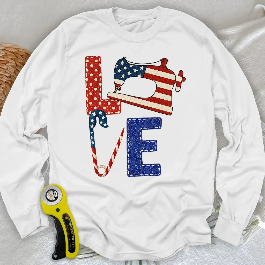 Patriotic Sewist Long Sleeve T-shirt