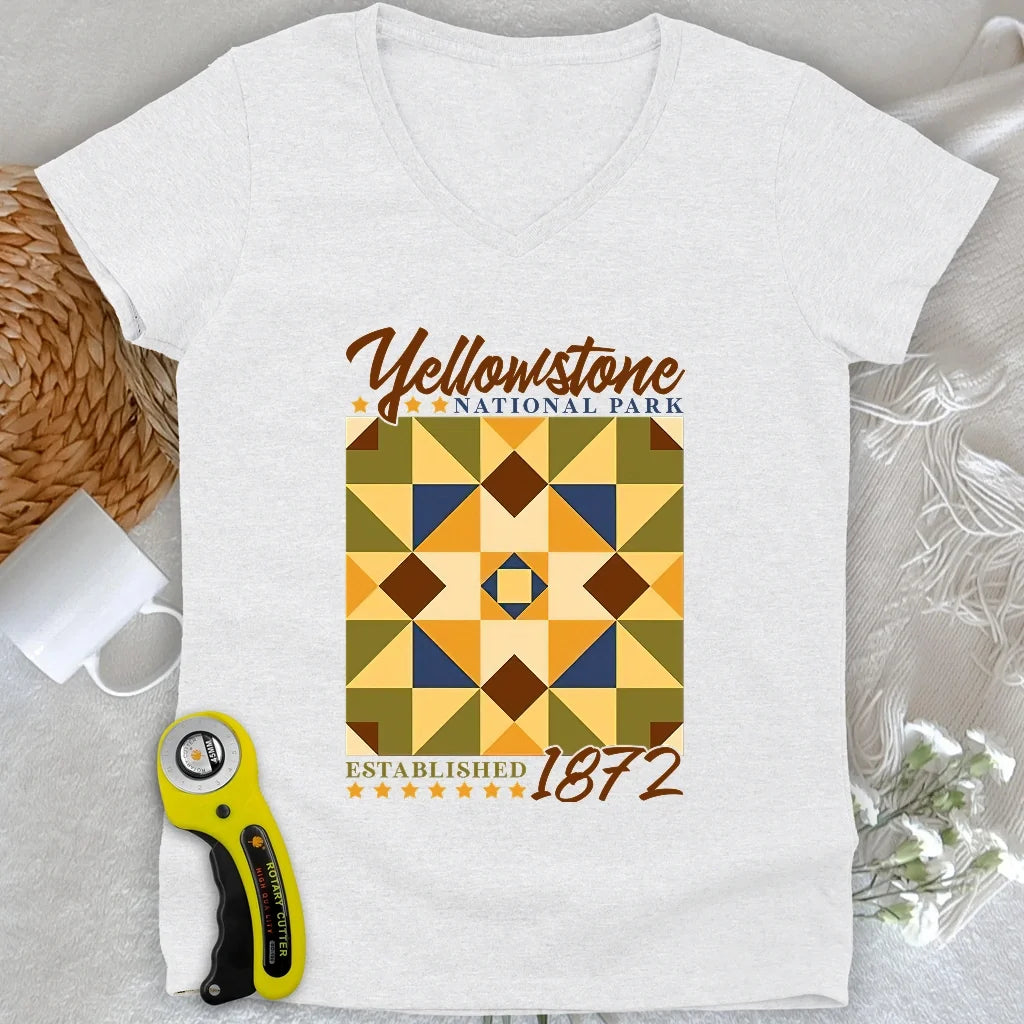 Quilt Block Park Lady V-neck