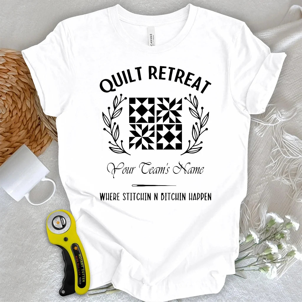 "Custom Name" Quilt Retreat T-shirt