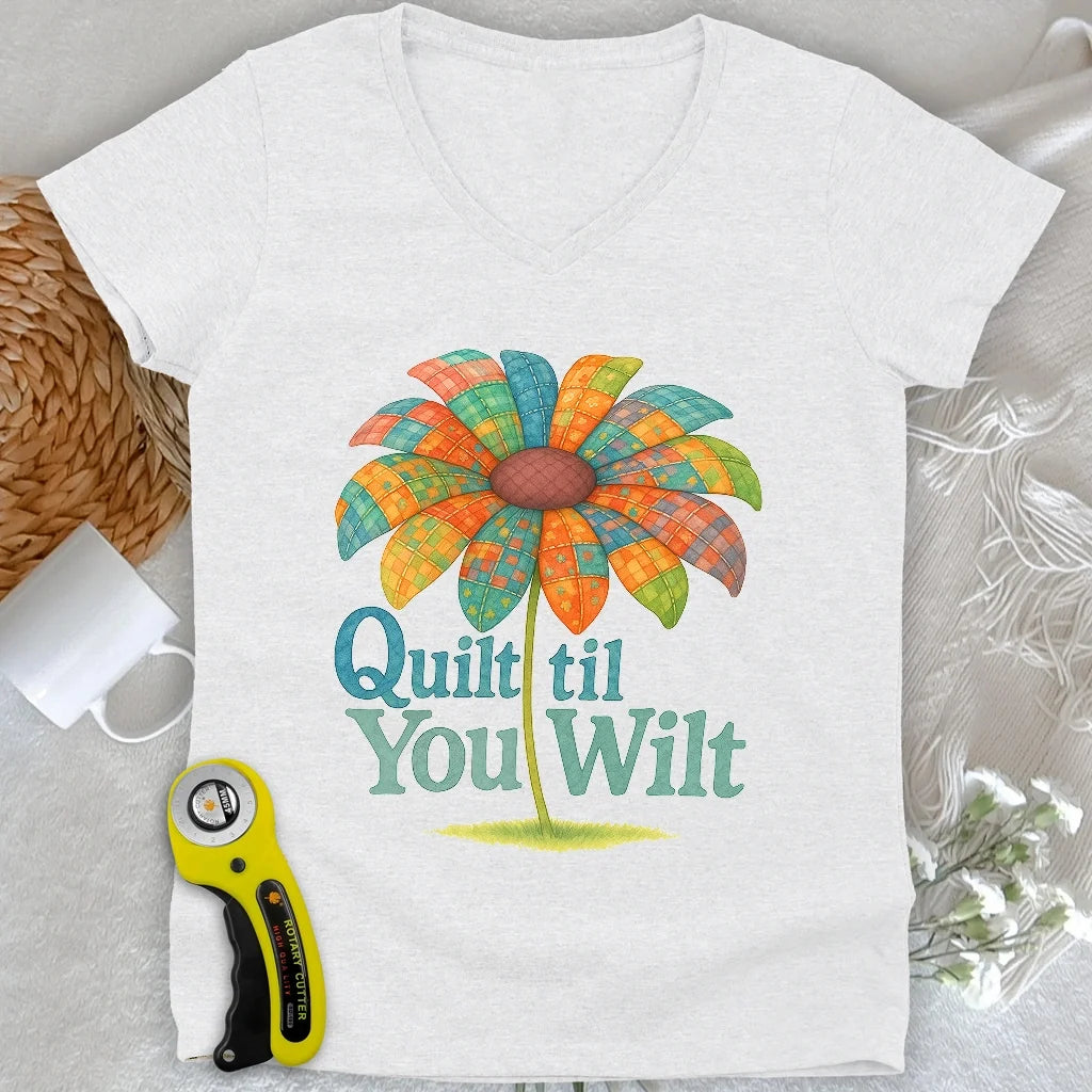 Quilt Wilt Lady V-neck