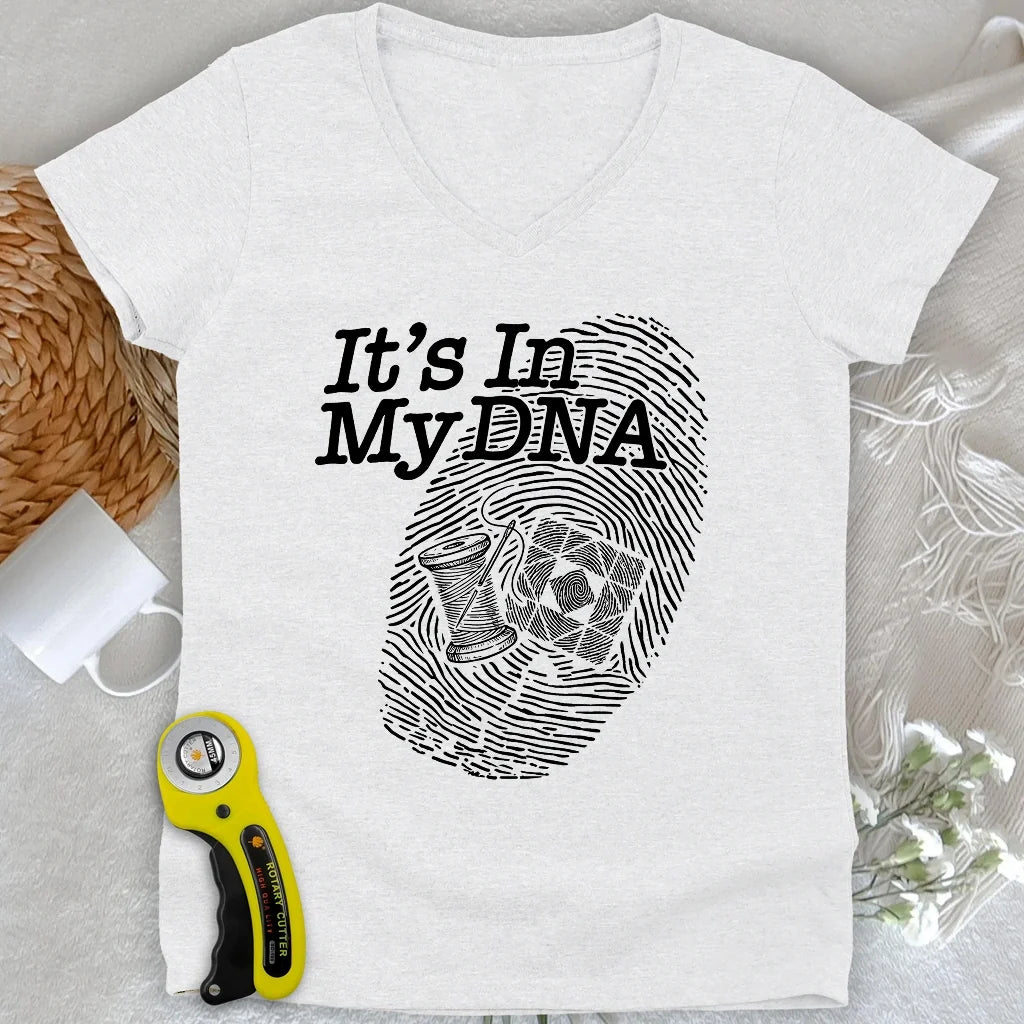 Quilting DNA Lady V-neck