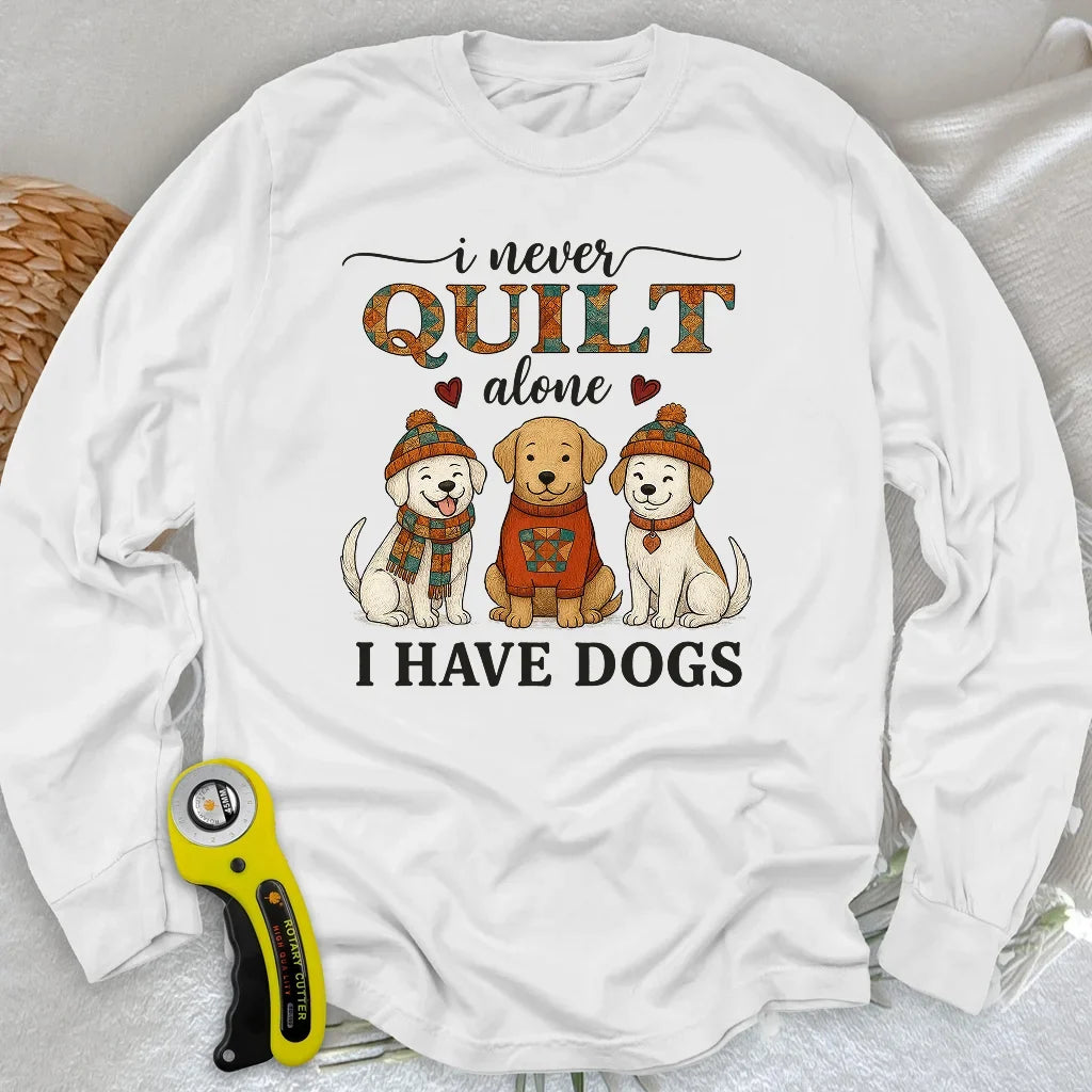Quilting with Paws Long Sleeve T-shirt
