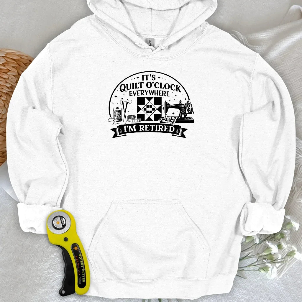 Retired Quilter Hoodie
