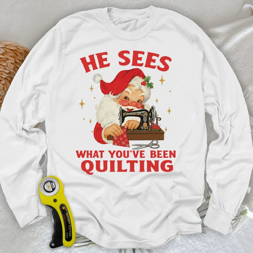 Santa Sees Long Sleeve T-shirt
