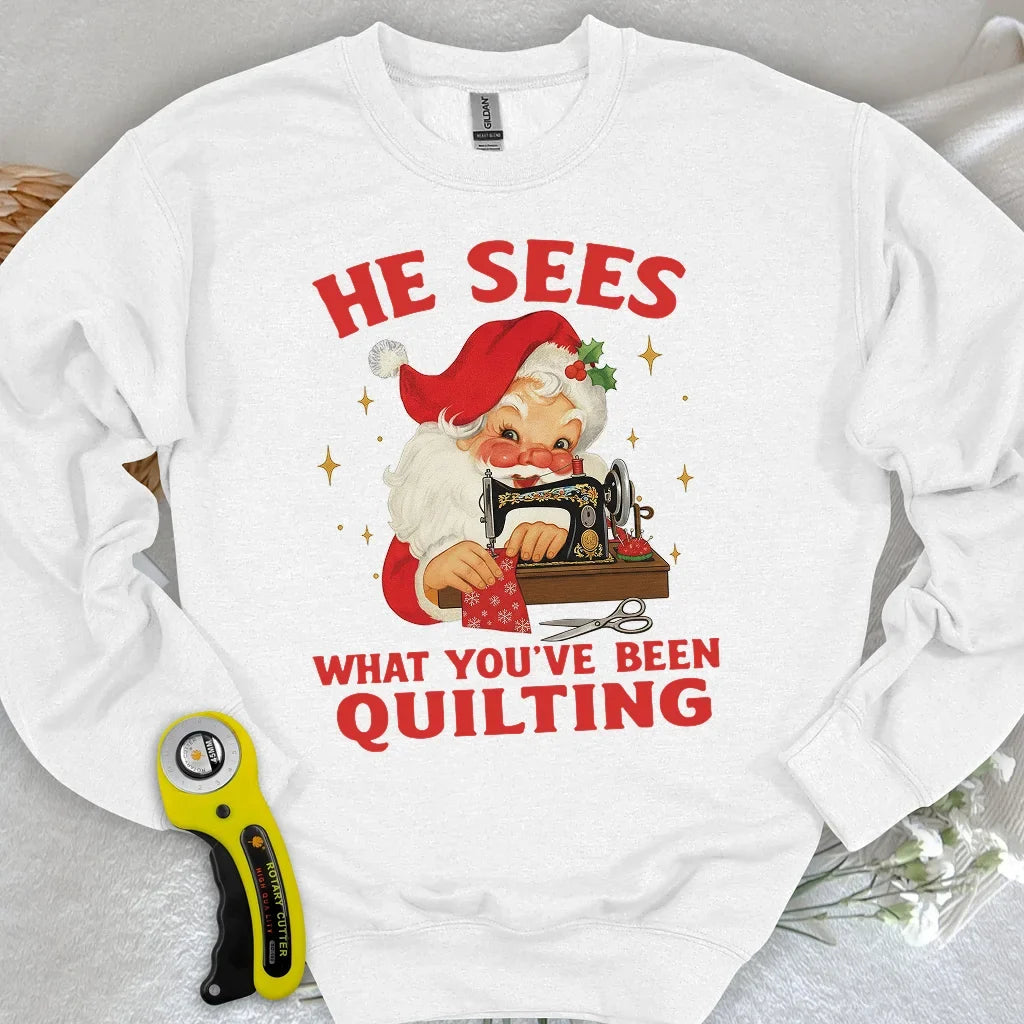 Santa Sees Sweatshirt