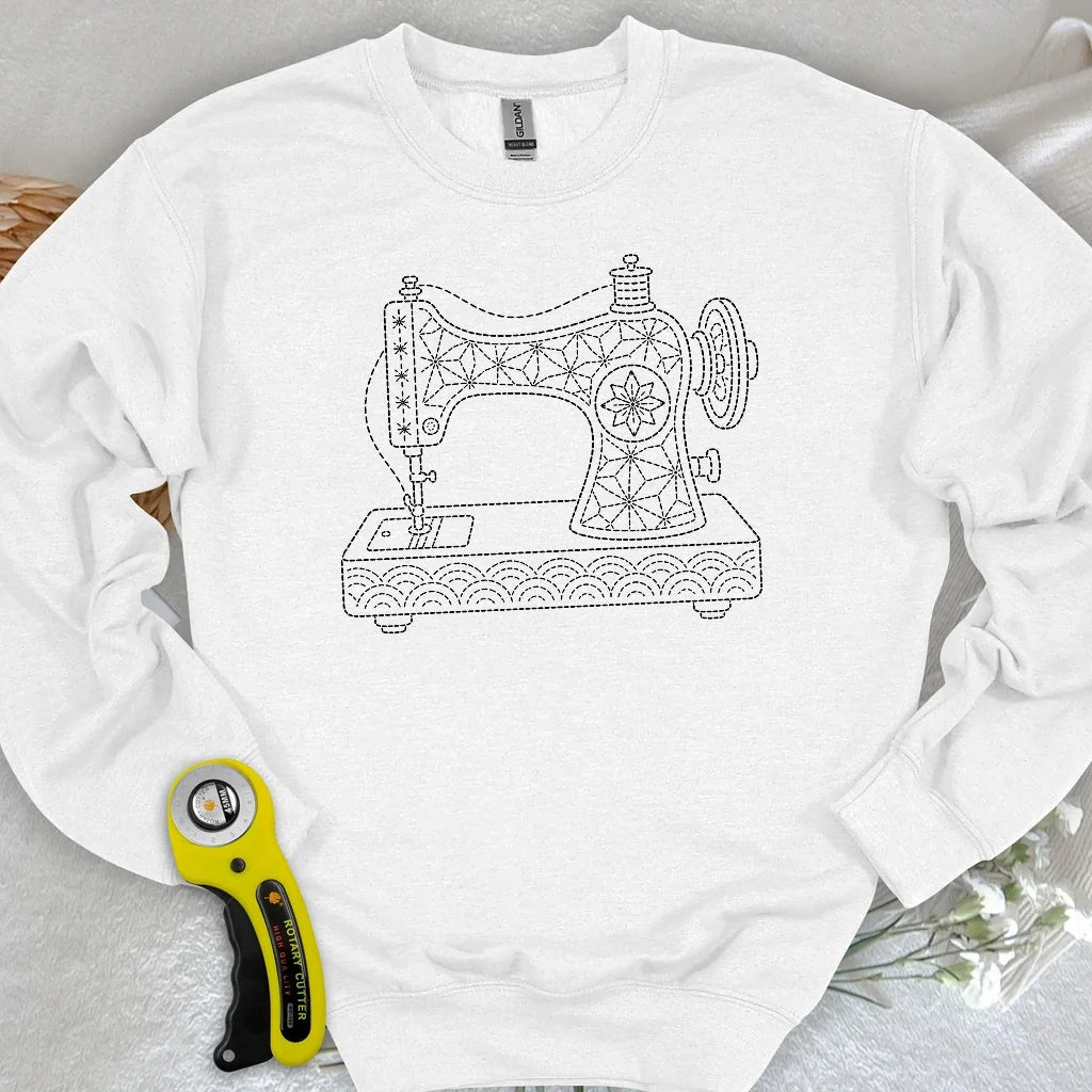 Sashiko Sewing Machine Sweatshirt