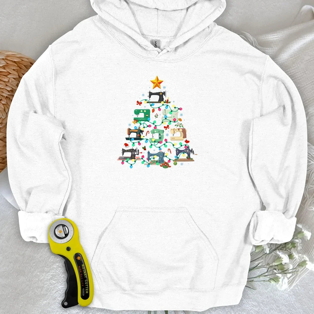 Sewing Christmas Tree Hoodie