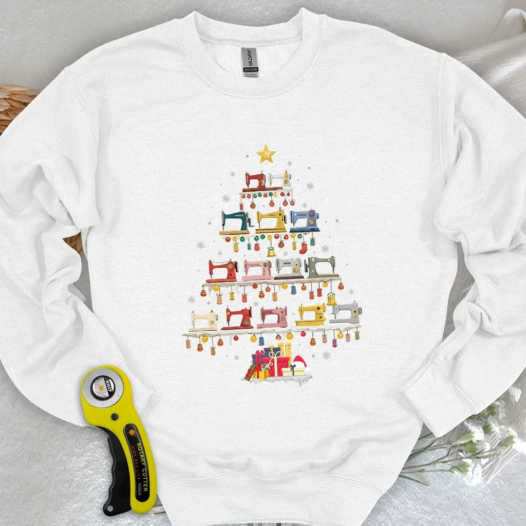 Sewing Machine Tree Sweatshirt