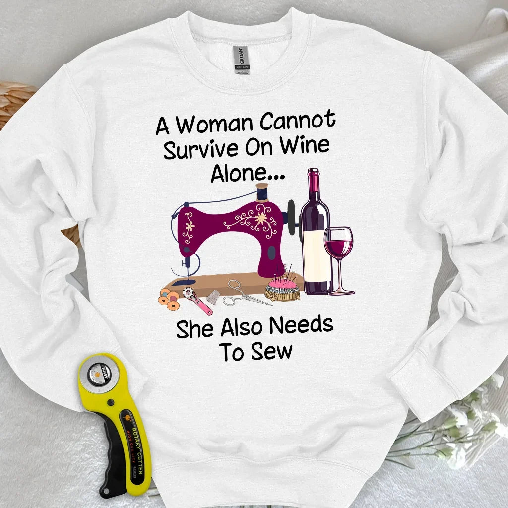 Sewing and Wining Sweatshirt