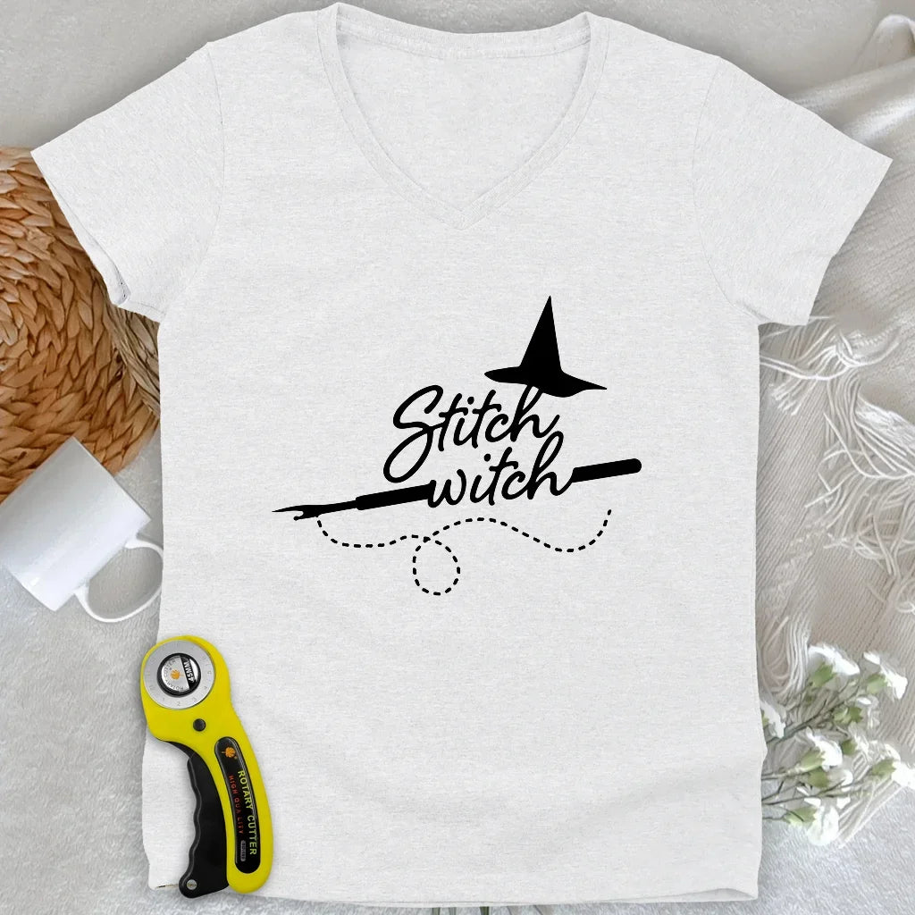 Stitch Witch Lady V-neck
