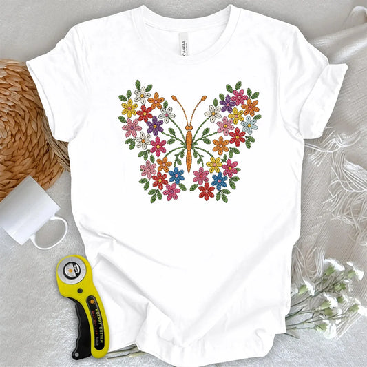 Stitched in Bloom Butterfly T-shirt