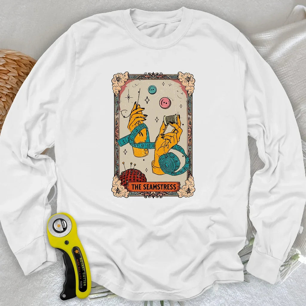 Tarot Card Seamstress Long Sleeve T-shirt