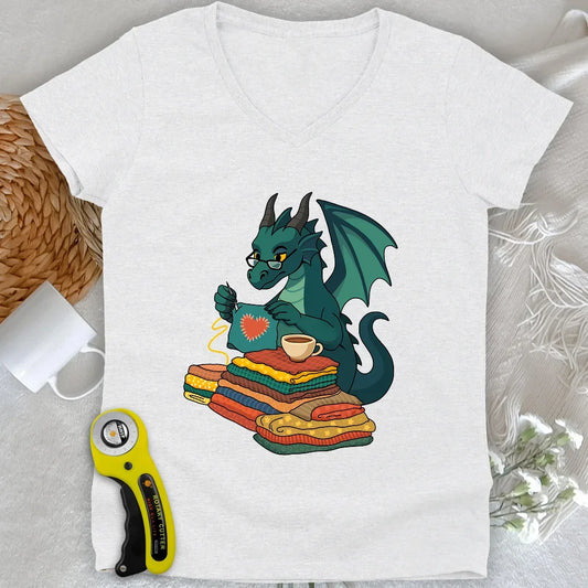 The Quilter’s Hoard Lady V-neck