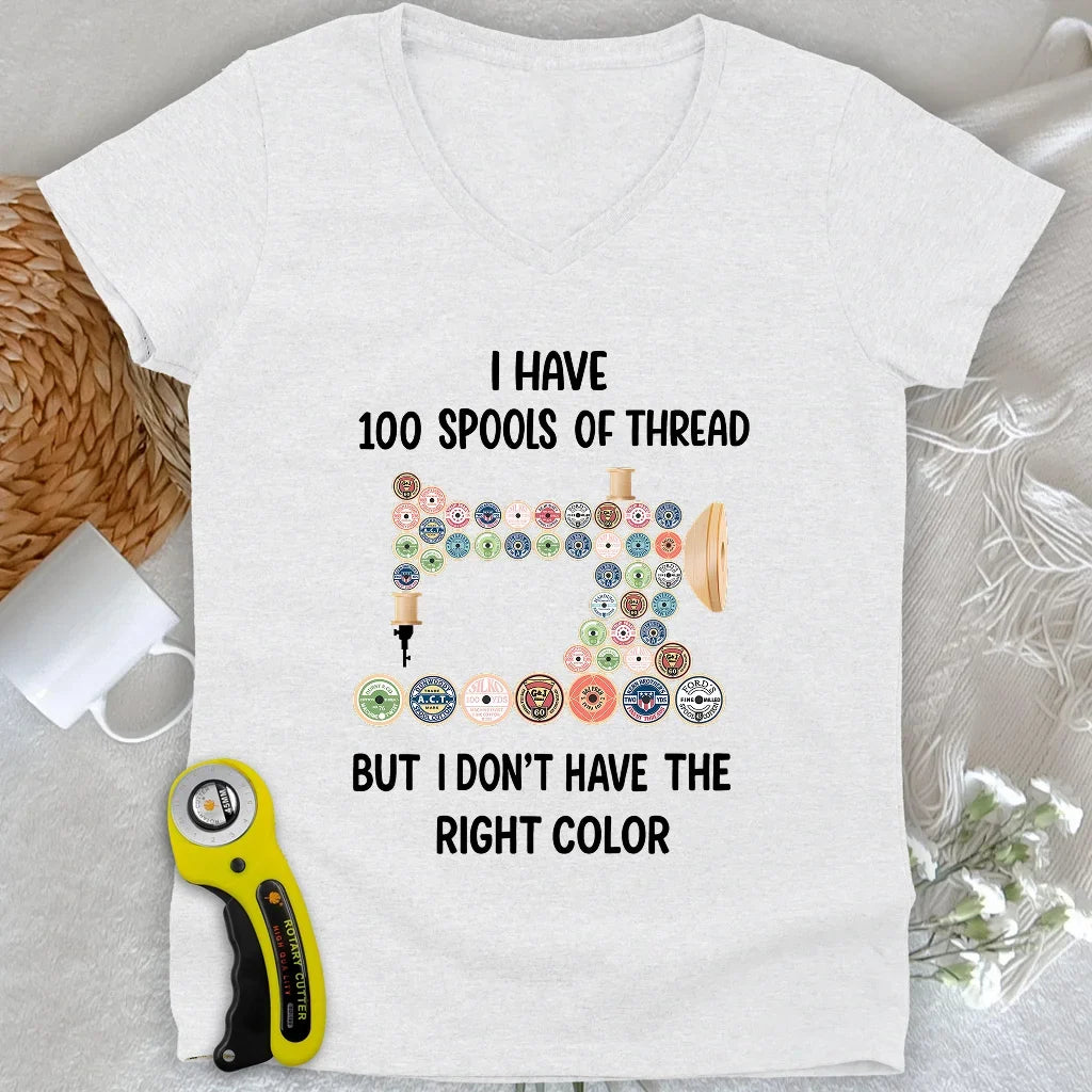 Threadful but Colorless Lady V-neck