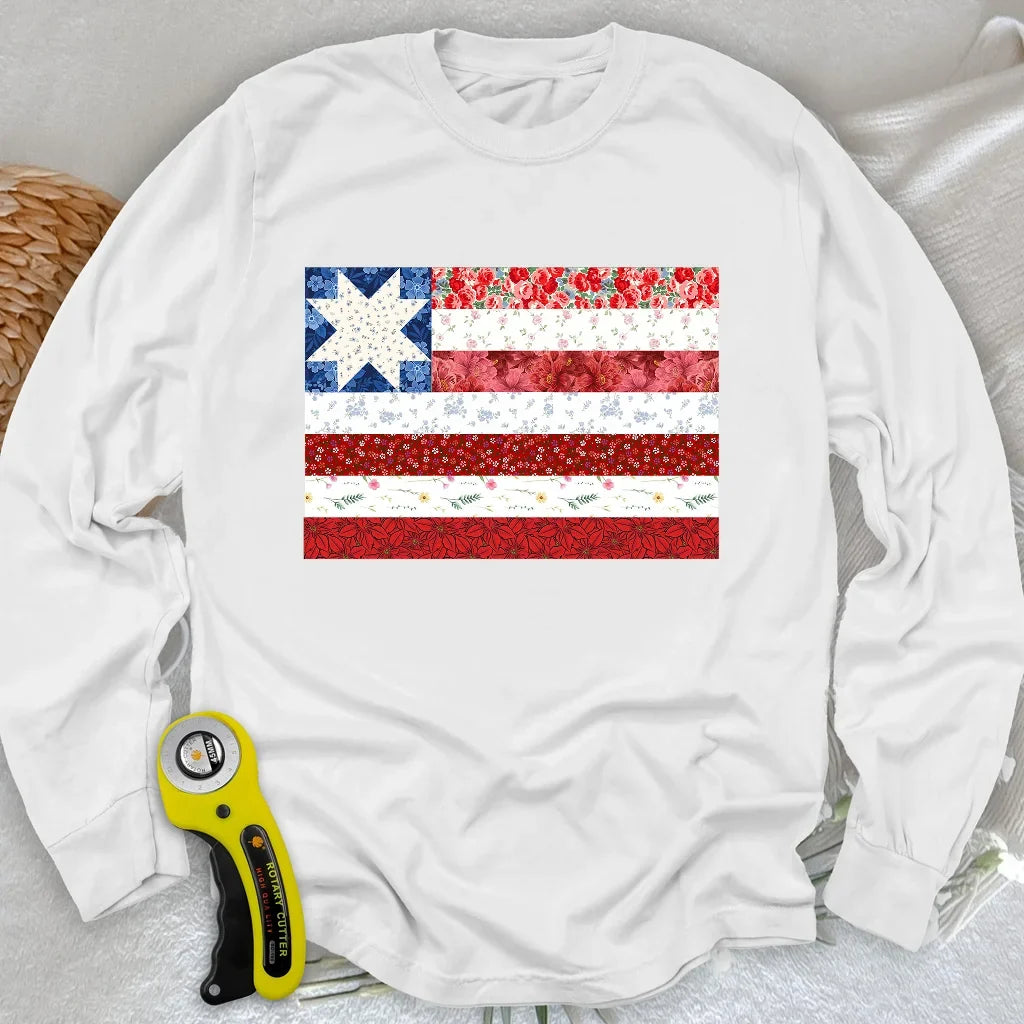 USA Star Flag Long Sleeve T-shirt