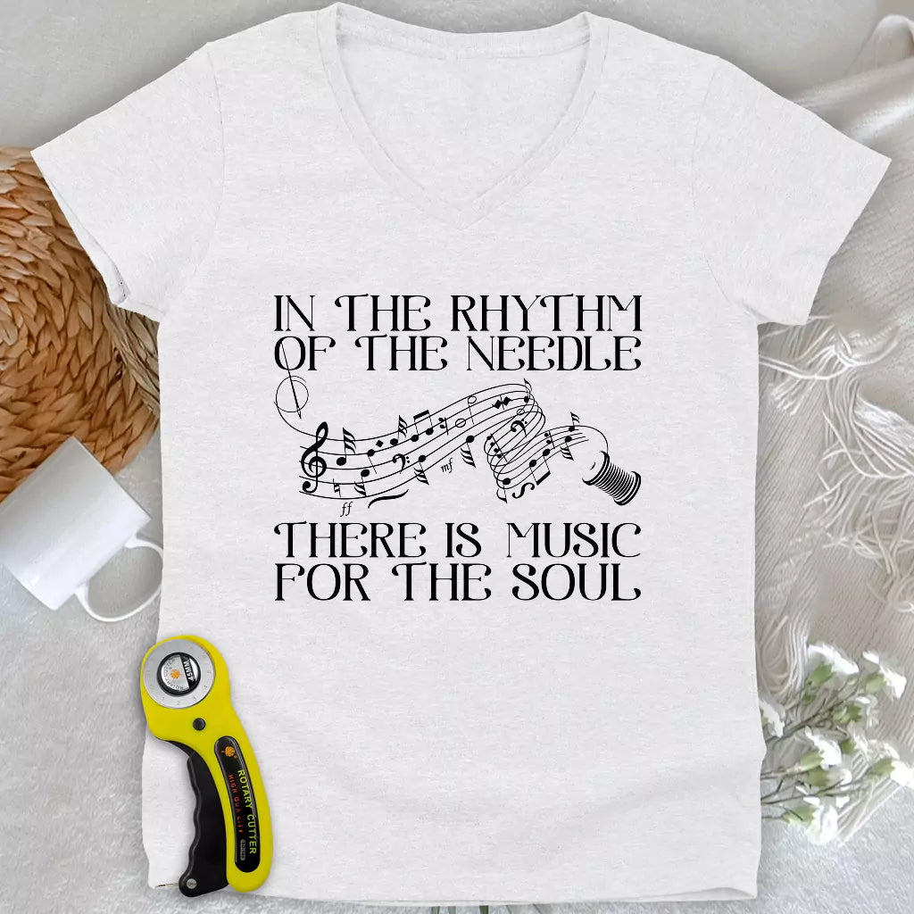 Rhythm Of Needle Lady V-neck