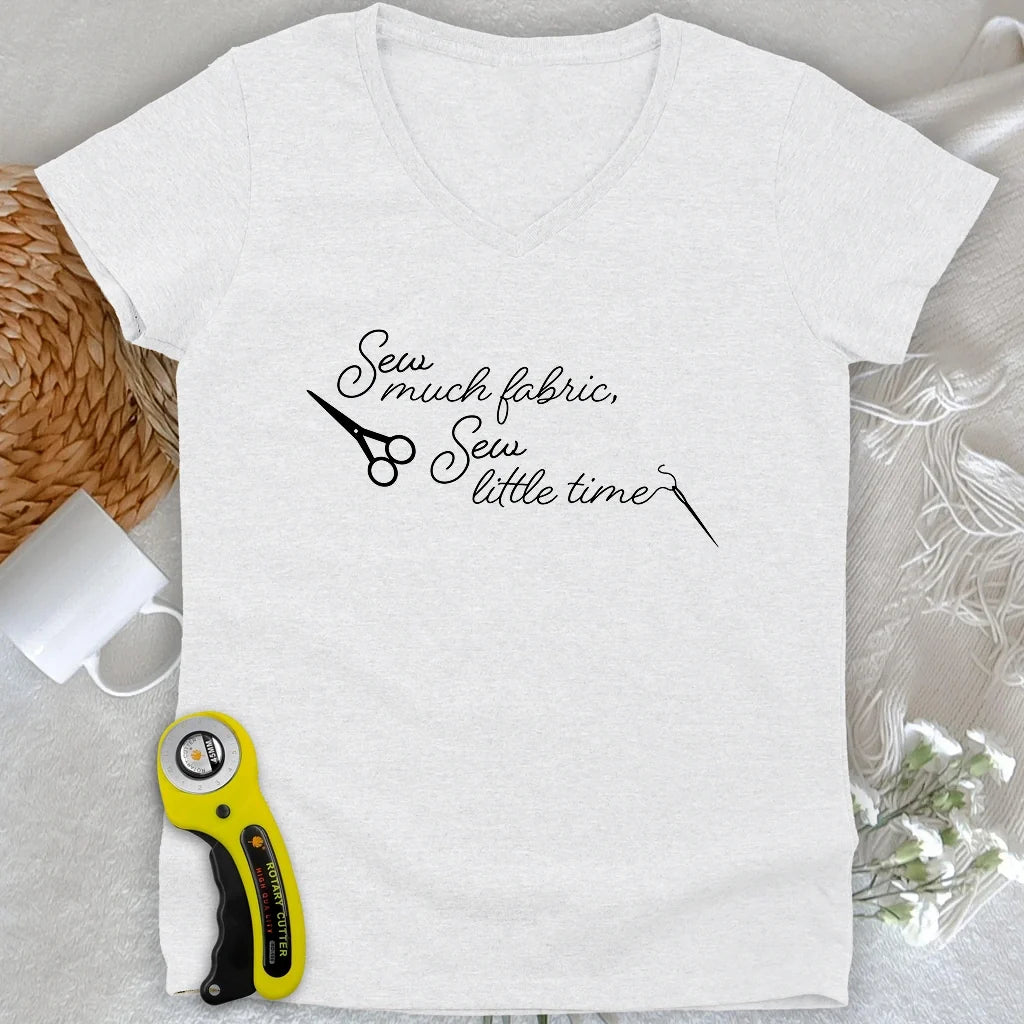 Sew Much Fabric Lady V-neck